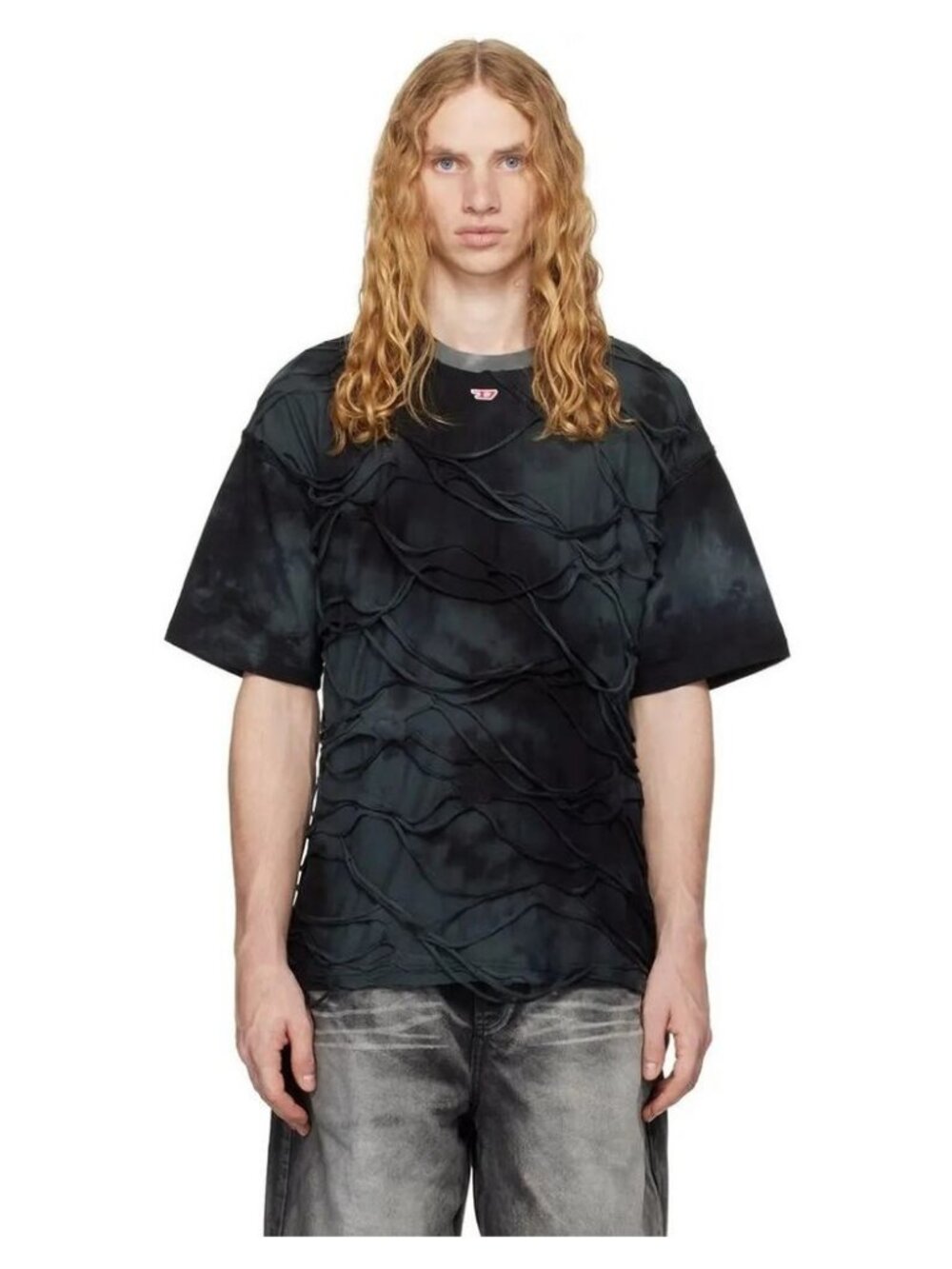 DIESEL T-boxket T-Shirt Men's Size Small Black Multi